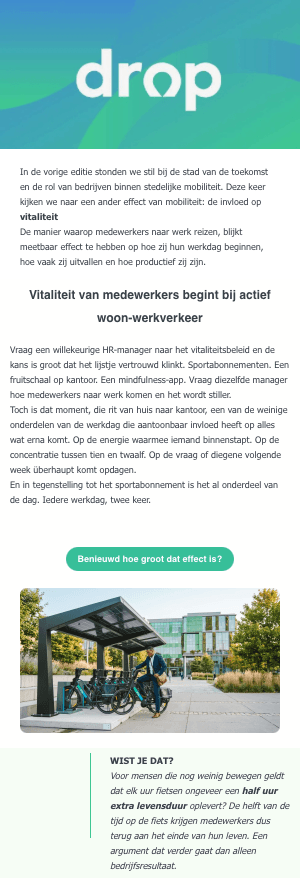 Nieuwsbrief 2 van het actieonderzoek bij Drop Mobility