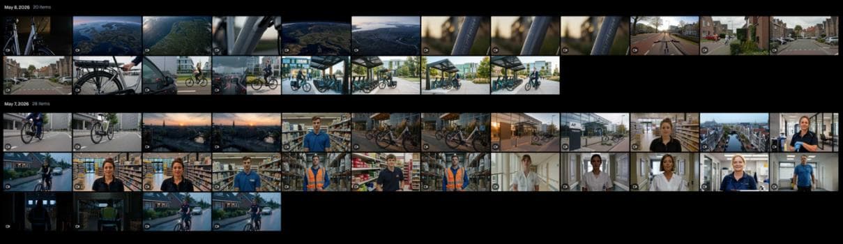 Overzicht van gegenereerde AI-video's