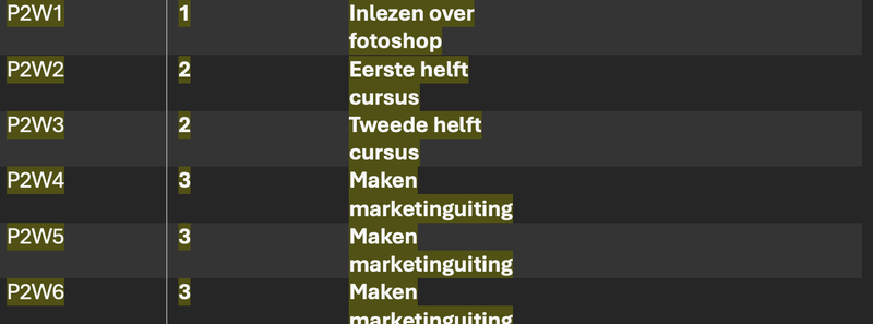 Ontwikkeldoel 2 / Semester 1 / Jaar 2 CE bewijsbeeld 1