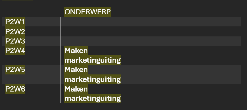 Ontwikkeldoel 2 / Semester 1 / Jaar 2 CE bewijsbeeld 6